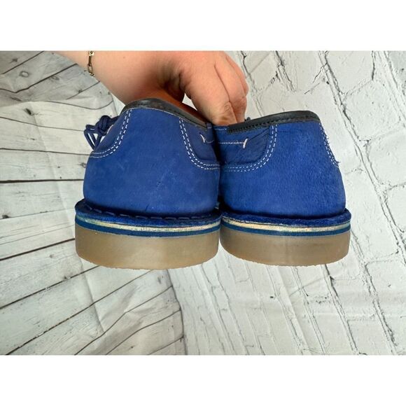 STEVE MADDEN suede royal cobalt blue Oxford dress mens boots size 10 NWOB - Picture 4 of 8